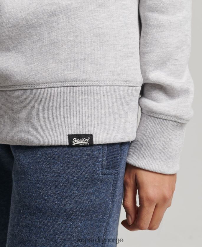 Superdry lysegrå klær 86P46D5758 vintage sweatshirt i økologisk bomull kvinner