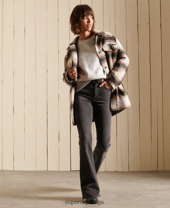 Superdry lysegrå klær 86P46D5800 vintage sweatshirt med logobesetning i økologisk bomull kvinner