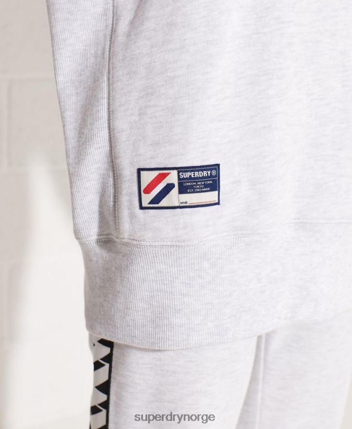 Superdry lysegrå klær 86P46D5821 genser i økologisk bomull kvinner