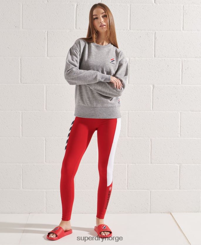 Superdry lysegrå klær 86P46D5931 sportsstyle essential crew sweatshirt kvinner