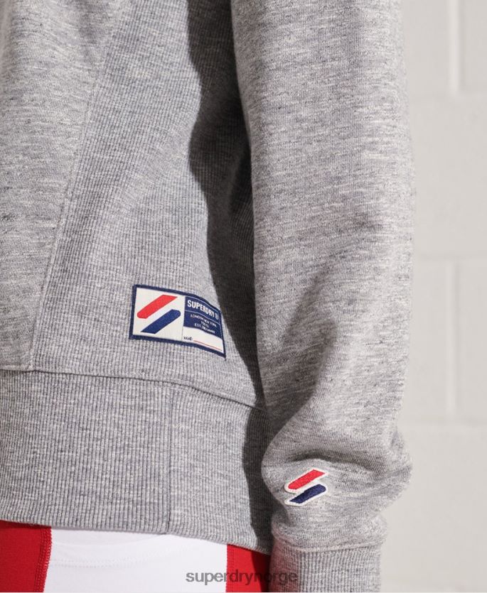 Superdry lysegrå klær 86P46D5931 sportsstyle essential crew sweatshirt kvinner