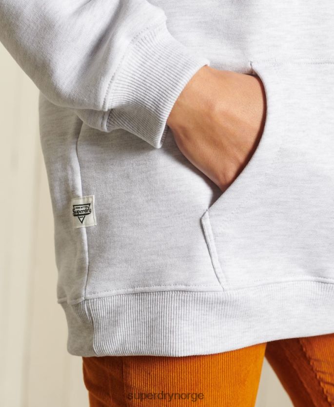 Superdry lysegrå klær 86P46D5956 boho graphic ana hettegenser kvinner