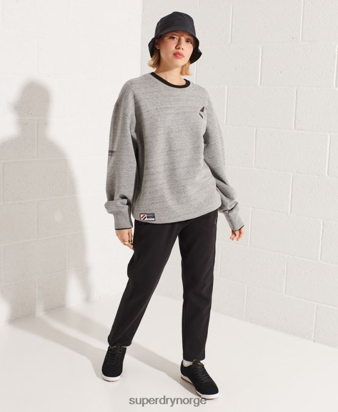 Superdry lysegrå klær 86P46D5966 strikeout oversized crew sweatshirt kvinner