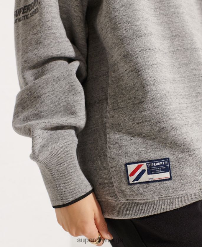 Superdry lysegrå klær 86P46D5966 strikeout oversized crew sweatshirt kvinner