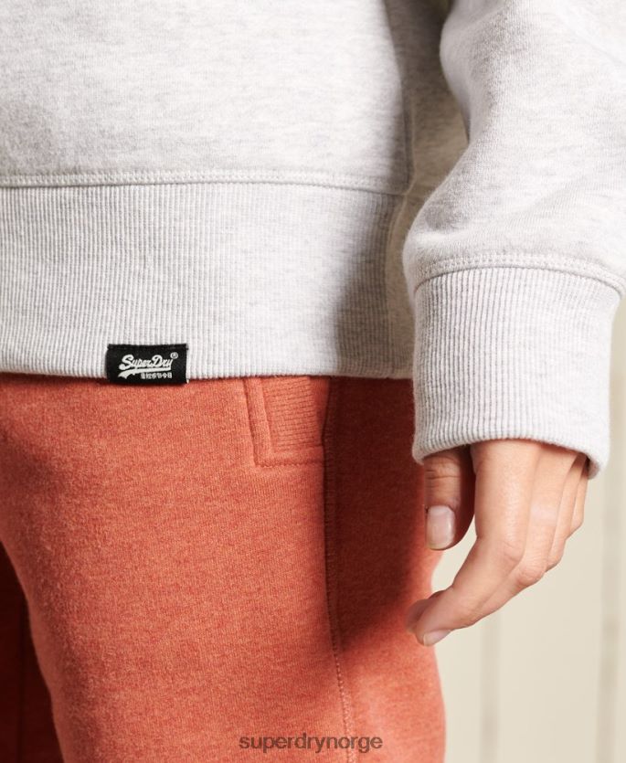 Superdry lysegrå klær 86P46D5990 vintage sweatshirt med logobesetning kvinner