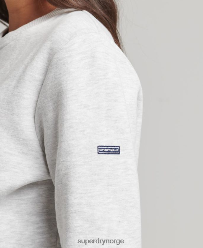 Superdry lysegrå klær 86P46D6002 cooper nostalgi crew sweatshirt kvinner
