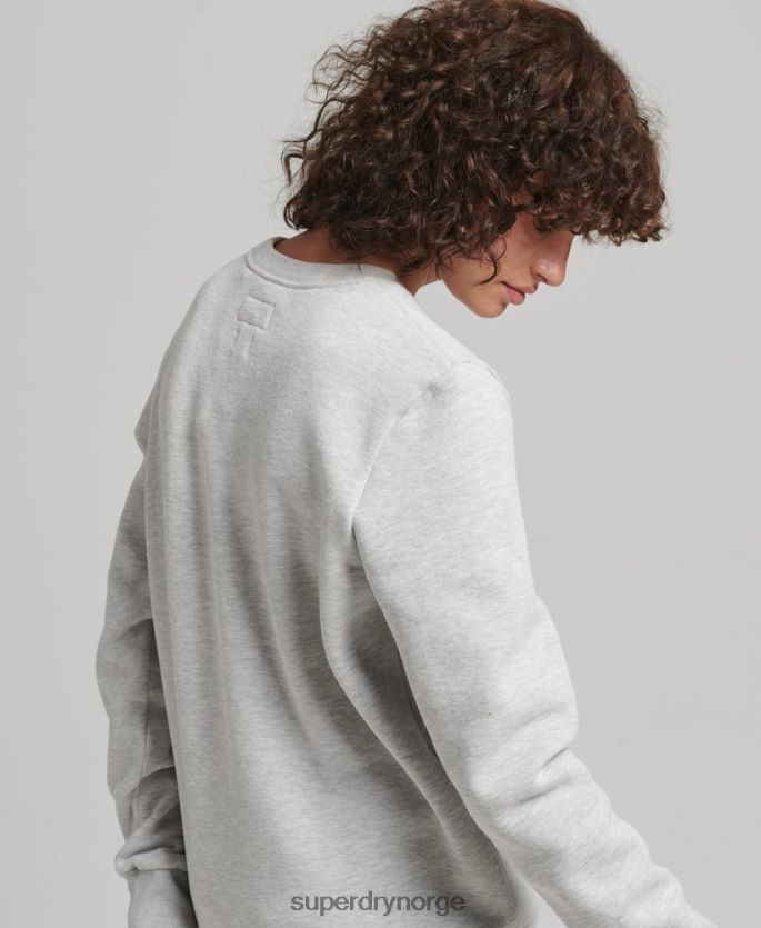 Superdry lysegrå klær 86P46D6028 genser med logo i eske kvinner