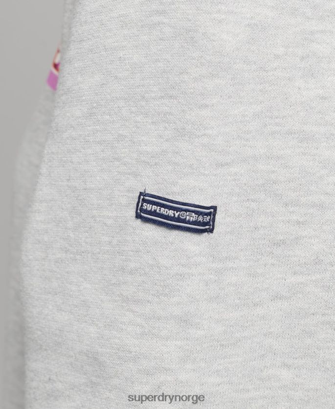 Superdry lysegrå klær 86P46D6028 genser med logo i eske kvinner