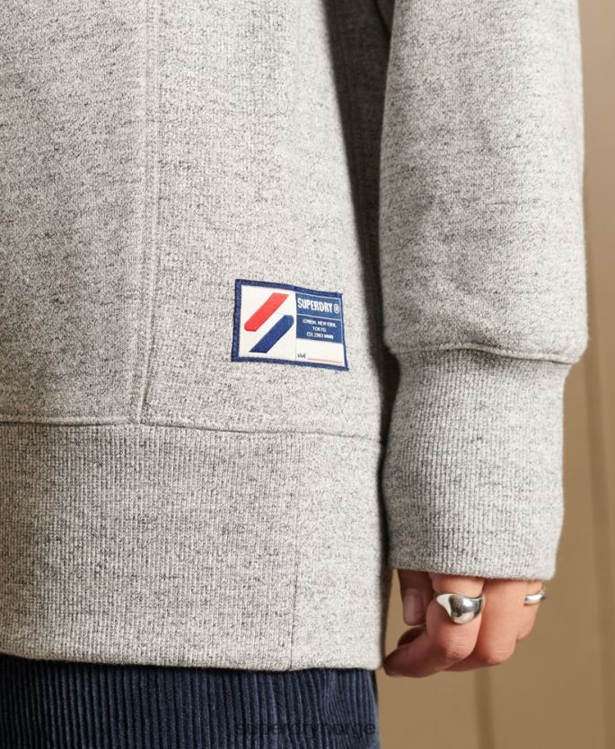 Superdry lysegrå klær 86P46D6046 essensiell oversized crew-genser kvinner