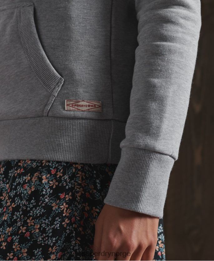 Superdry mørk grå klær 86P46D3507 laget hettegenser for arbeidsklær kvinner