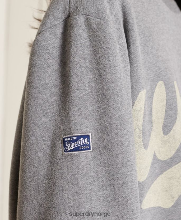 Superdry mørk grå klær 86P46D5815 oversized collegiate crew sweatshirt kvinner