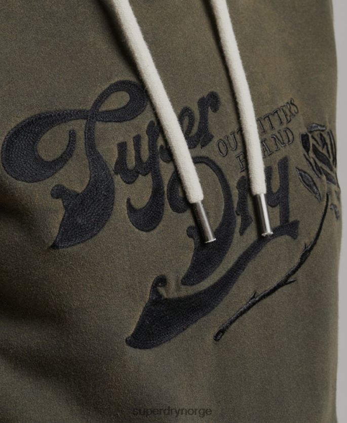 Superdry mørk grå klær 86P46D5816 pride & craft hettegenser kvinner