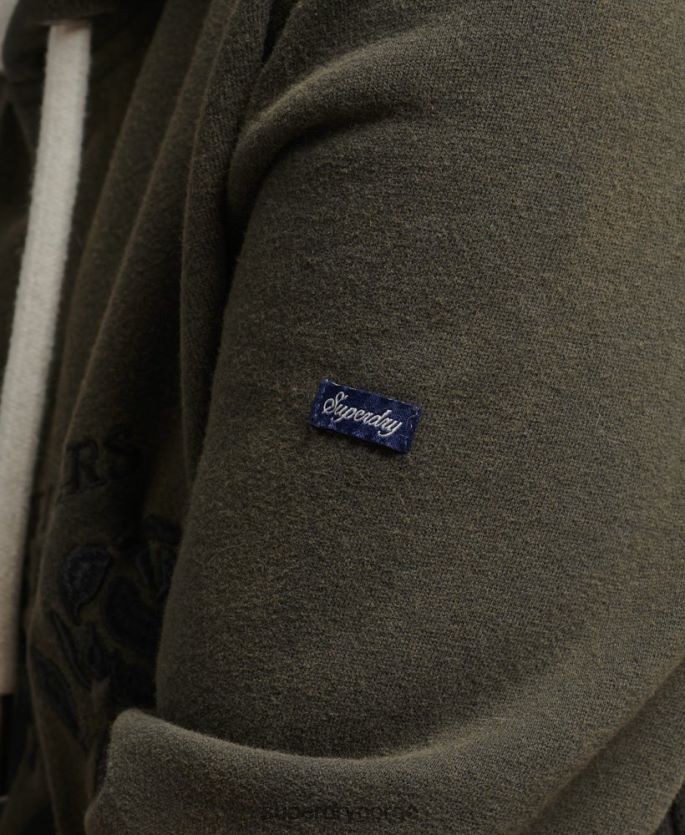 Superdry mørk grå klær 86P46D5816 pride & craft hettegenser kvinner