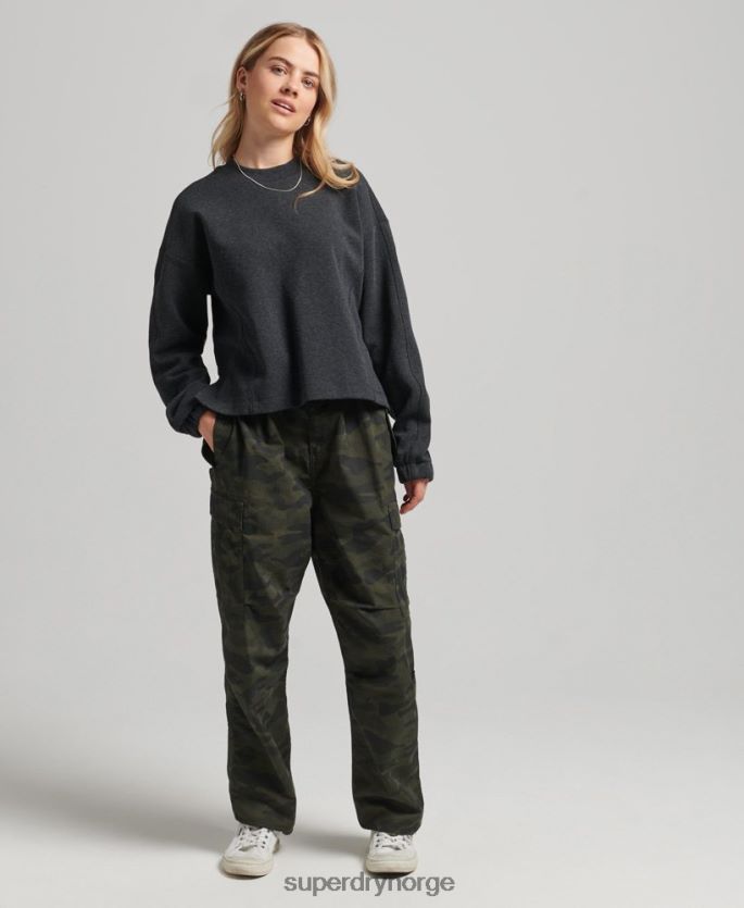 Superdry mørk grå klær 86P46D5861 kode tech crew sweatshirt kvinner