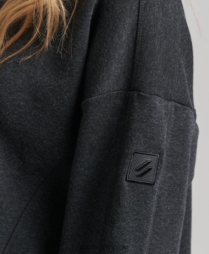 Superdry mørk grå klær 86P46D5861 kode tech crew sweatshirt kvinner