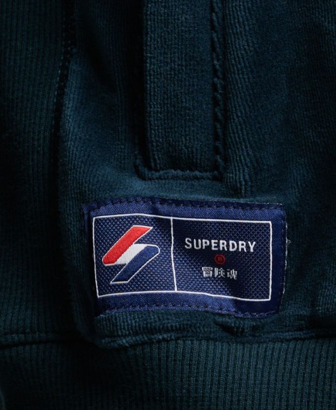 Superdry mørke blå klær 86P46D6106 kode s logo velour track topp kvinner