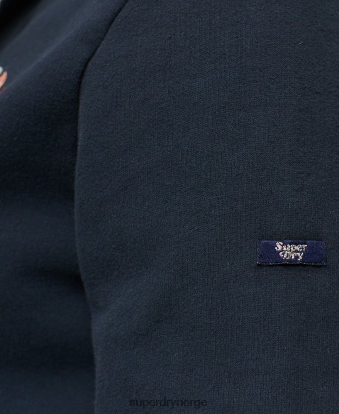 Superdry marinen klær 86P46D2068 regnbue hettegenser med glidelås kvinner