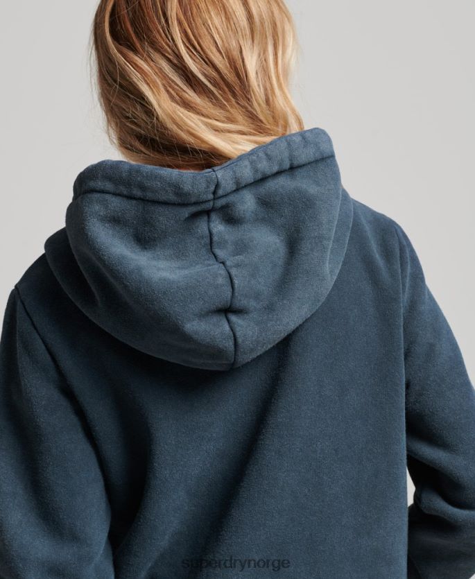 Superdry marinen klær 86P46D2192 vintage regnbue hettegenser med glidelås kvinner