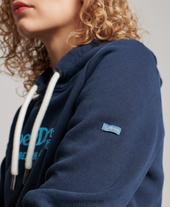 Superdry marinen klær 86P46D2301 vintage venue hettegenser kvinner