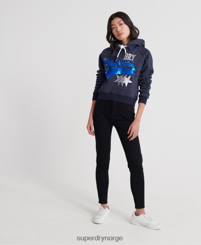 Superdry marinen klær 86P46D3509 boutique stjerne hettegenser kvinner