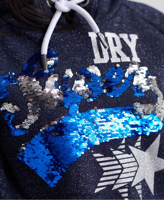 Superdry marinen klær 86P46D3509 boutique stjerne hettegenser kvinner