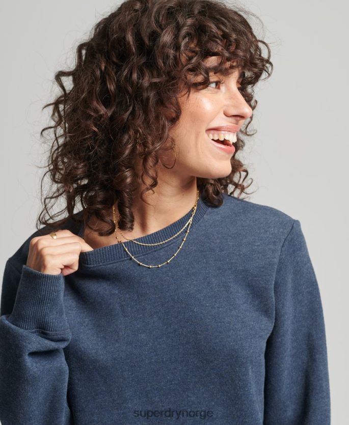 Superdry marinen klær 86P46D5769 vintage sweatshirt med logobesetning i økologisk bomull kvinner