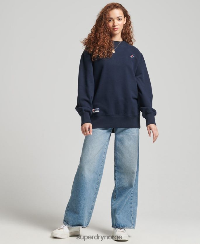 Superdry marinen klær 86P46D5809 genser i økologisk bomull kvinner