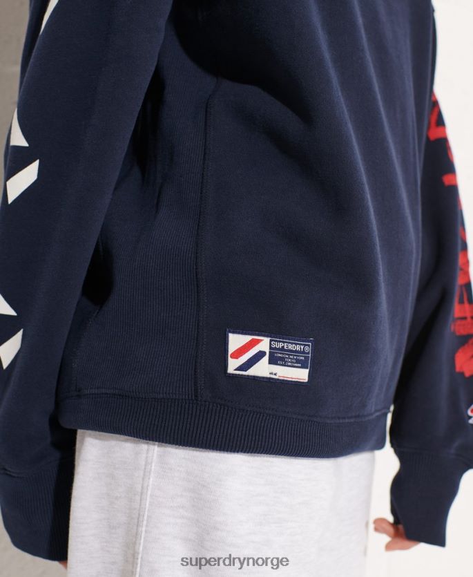 Superdry marinen klær 86P46D5832 strikeout oversized crew sweatshirt kvinner