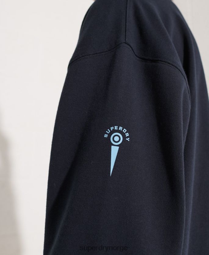 Superdry marinen klær 86P46D5837 college grafisk oversized crew sweatshirt kvinner