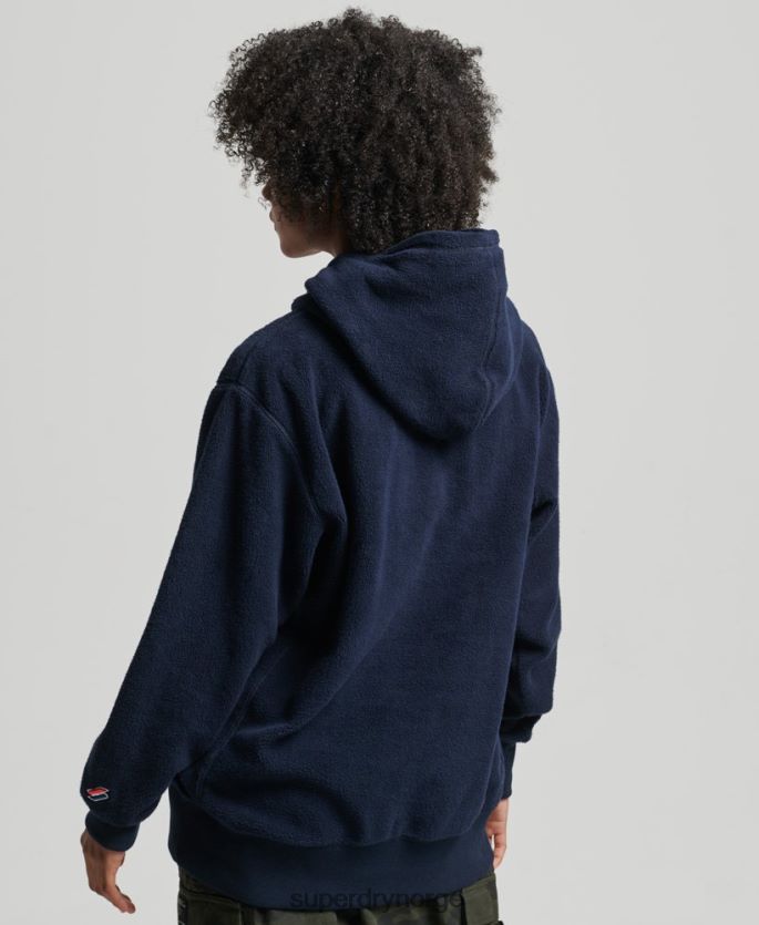 Superdry marinen klær 86P46D5920 oversized hettegenser i grafisk fleece kvinner