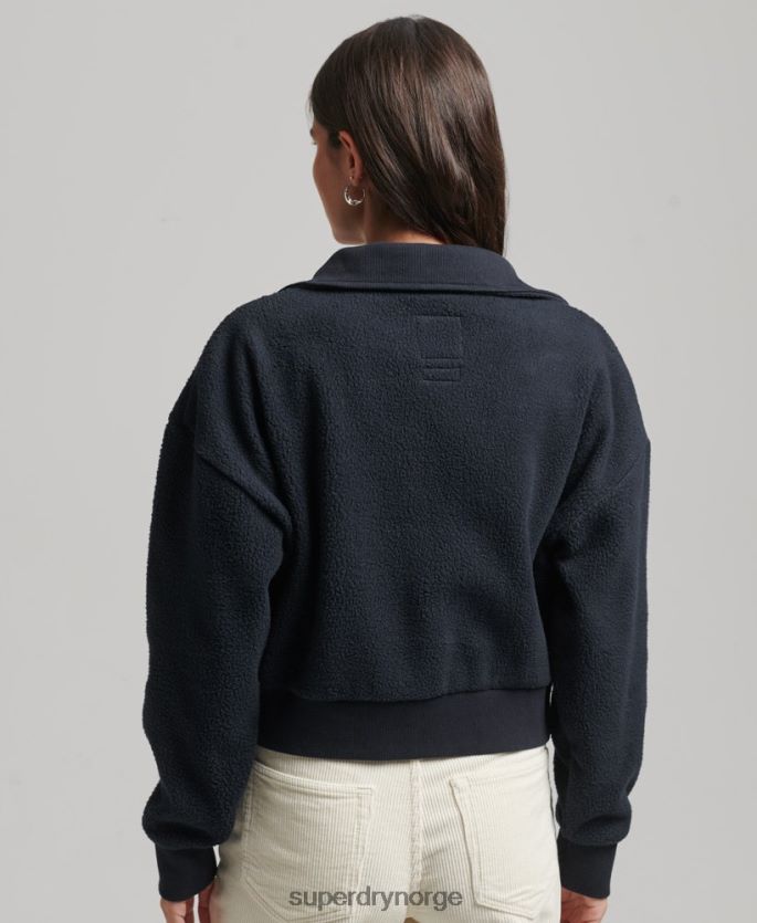 Superdry marinen klær 86P46D5927 vintage chevron polar fleece topp kvinner