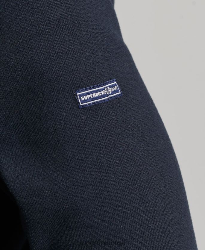 Superdry marinen klær 86P46D5936 vintage cooper hettegenser med nostalgisk glidelås kvinner