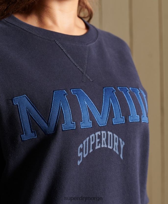 Superdry marinen klær 86P46D5960 college arch oversized crew sweatshirt kvinner