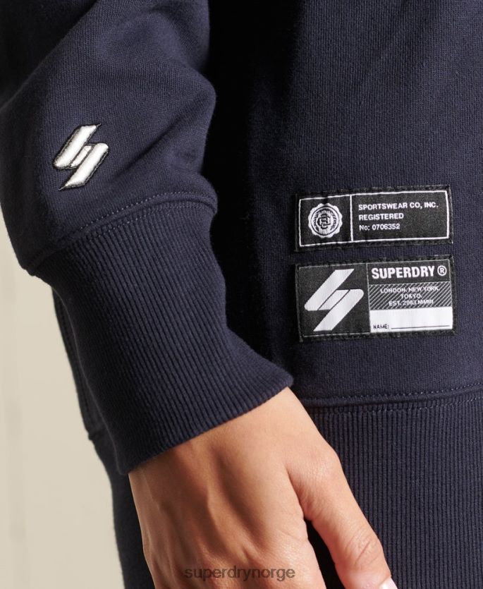 Superdry marinen klær 86P46D5960 college arch oversized crew sweatshirt kvinner