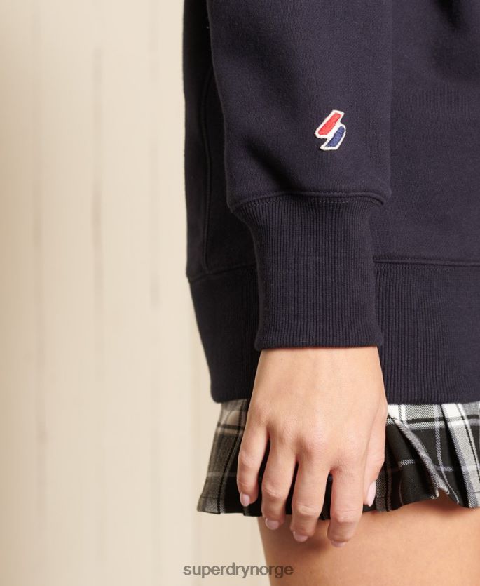 Superdry marinen klær 86P46D5962 kode oversized applique crew sweatshirt kvinner