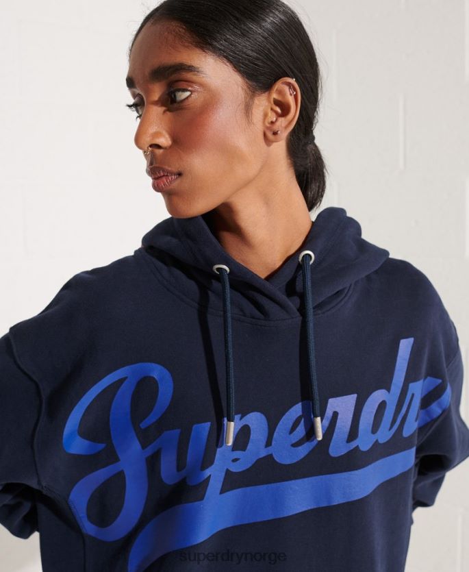 Superdry marinen klær 86P46D5964 strikeout oversized hettegenser kvinner