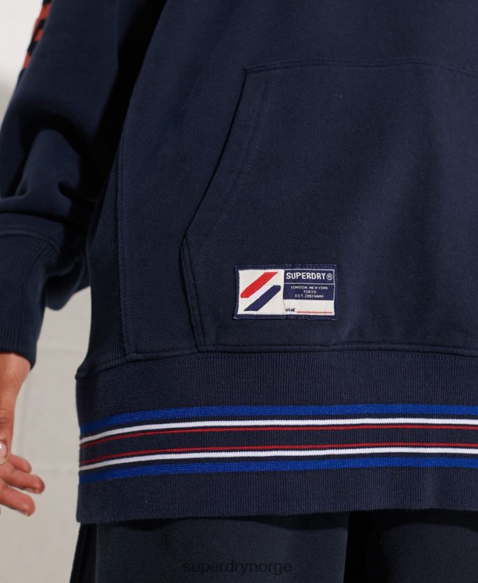 Superdry marinen klær 86P46D5964 strikeout oversized hettegenser kvinner