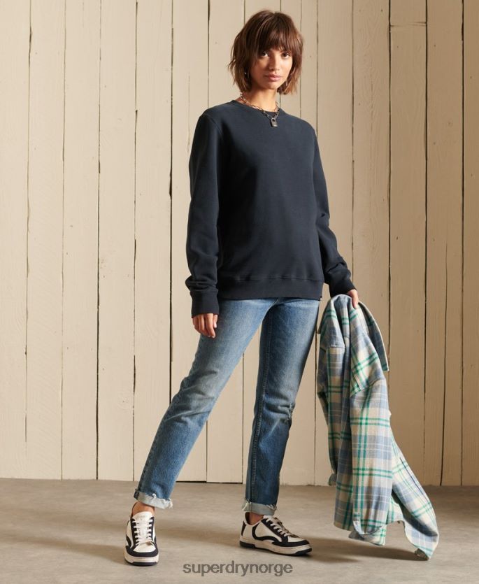 Superdry marinen klær 86P46D6017 vintage sweatshirt med logobesetning i økologisk bomull kvinner