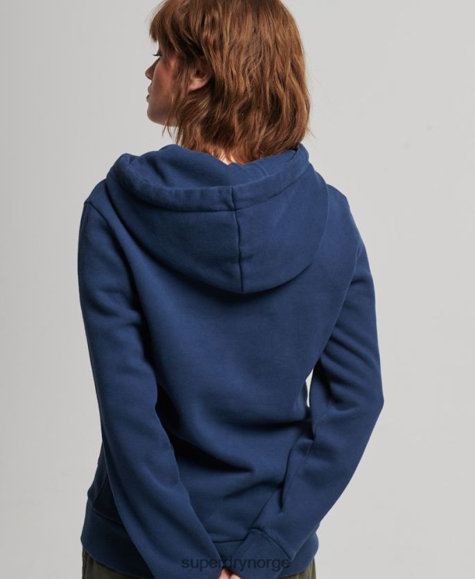 Superdry marinen klær 86P46D6029 regnbue hettegenser med grafisk logo kvinner