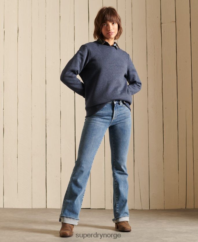 Superdry marinen klær 86P46D6034 vintage sweatshirt med logobesetning kvinner