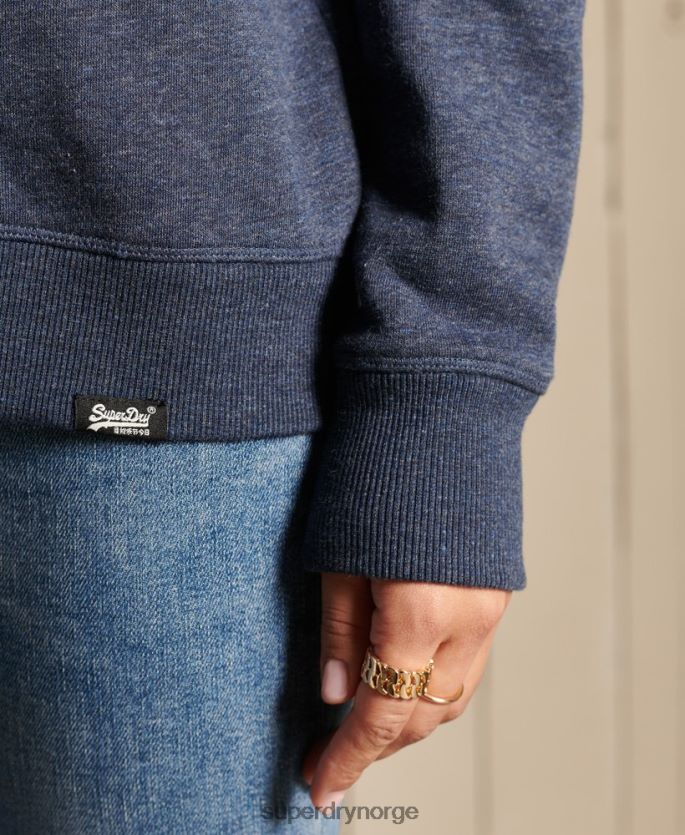 Superdry marinen klær 86P46D6034 vintage sweatshirt med logobesetning kvinner