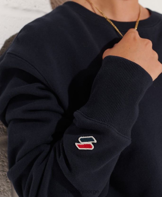 Superdry marinen klær 86P46D6078 kode essensiell genser for løs mannskap kvinner