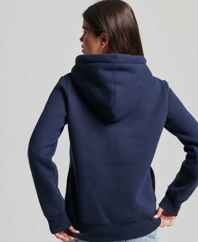 Superdry marinen klær 86P46D6094 luksuriøs hettegenser med brodert logo kvinner