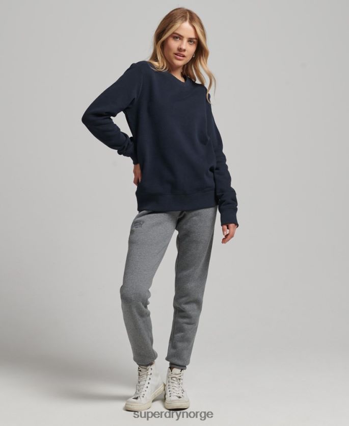Superdry marinen klær 86P46D6115 genser med logobesetning i økologisk bomull kvinner