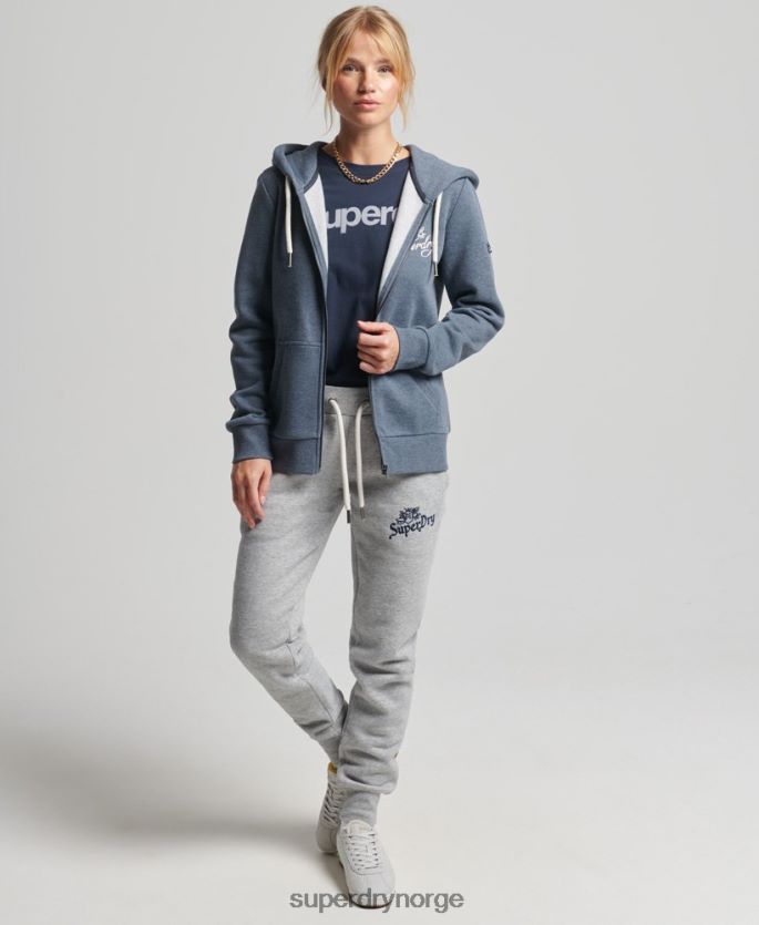 Superdry marinen klær 86P46D6123 vintage pride in craft hettegenser med glidelås kvinner