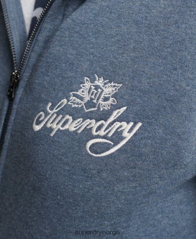 Superdry marinen klær 86P46D6123 vintage pride in craft hettegenser med glidelås kvinner