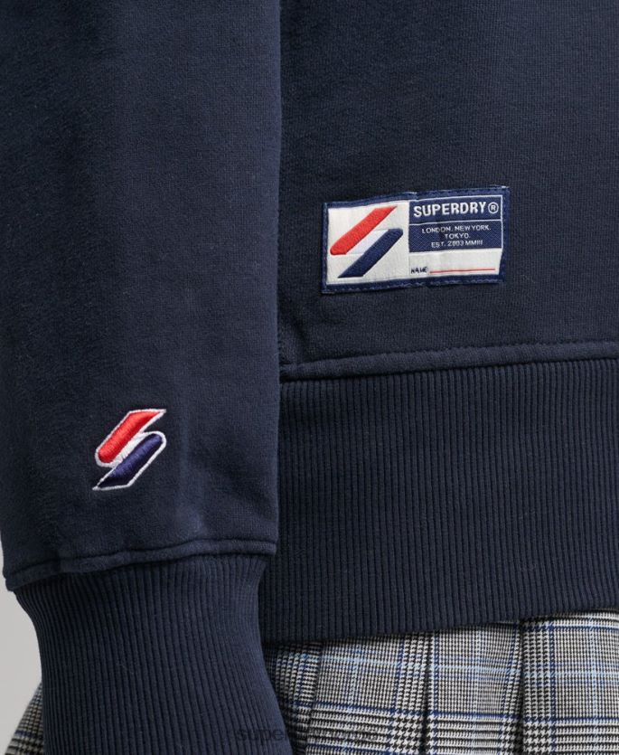 Superdry marinen klær 86P46D6161 college grafisk oversized crew sweatshirt kvinner