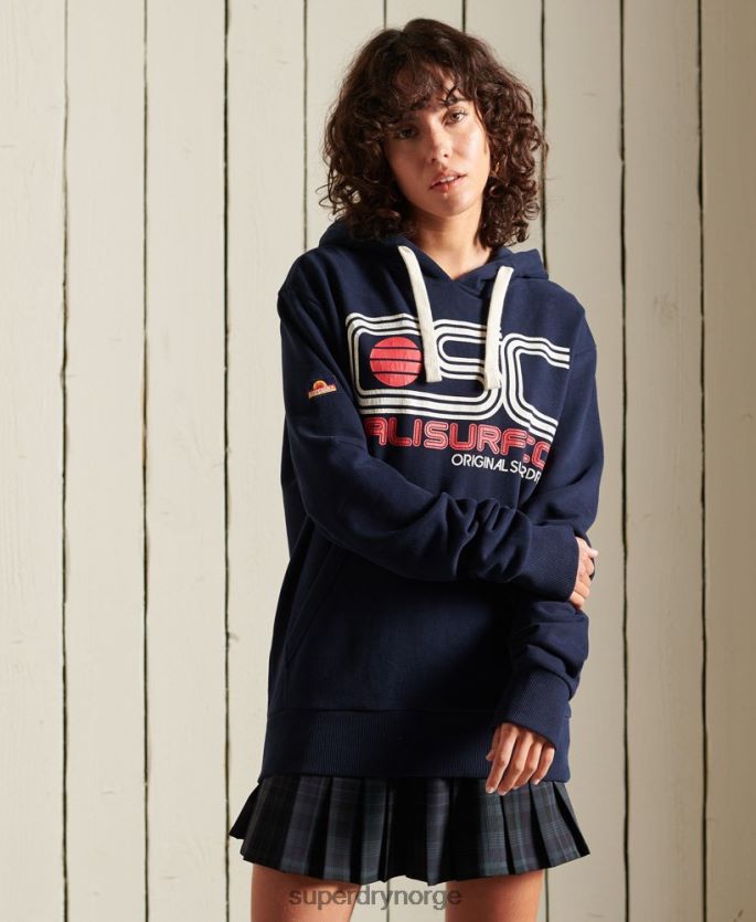 Superdry marinen klær 86P46D6606 oversized cali surf hettegenser kvinner