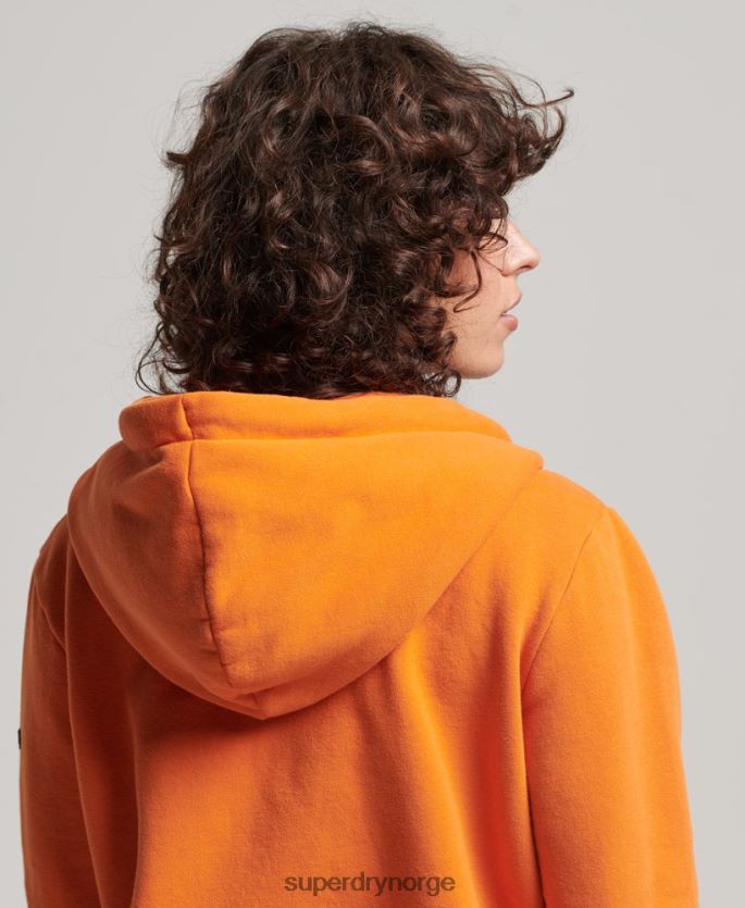Superdry oransje klær 86P46D2288 vintage regnbue hettegenser med glidelås kvinner