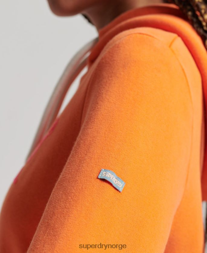 Superdry oransje klær 86P46D2309 vintage venue hettegenser kvinner